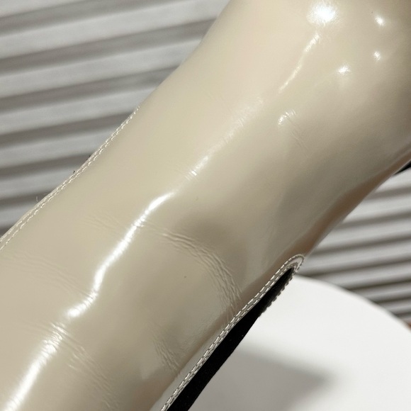 🌹ALEXANDER MCQUEEN🌹 Leather Chelsea Block-Heel Boots Size: 39 - Picture 7 of 14